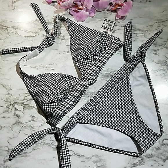 Everything Houndstooth Other - 💙WEEKEND SALE💙 3 Piece Bikini Set